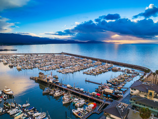 Santa Barbara Harbor at sunset © Chuck Place