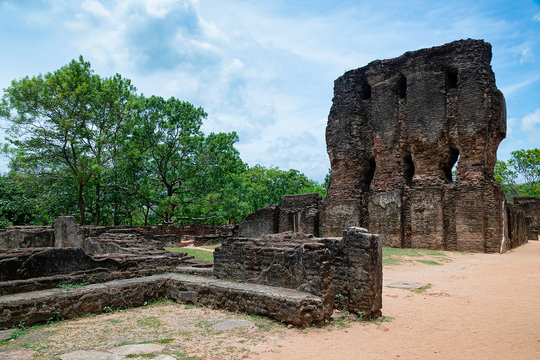 Polonnaruwa, Sri lanka, Sept 2015: Ruins of the Royal Palace