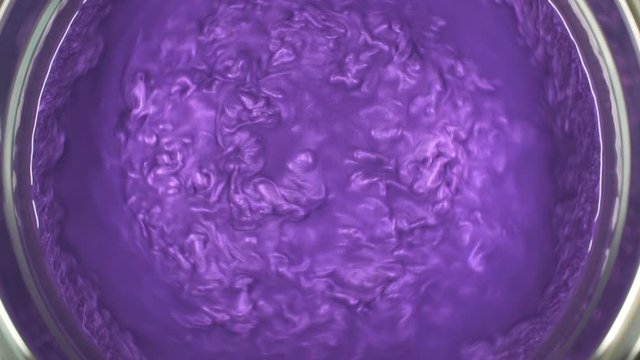 Rheoscopic fluid. Beautiful movement of particles in a liquid. Fantastic patterns and shapes. 50 fps