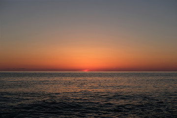 sunset over the sea
