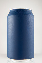 Blue can of soda