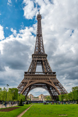 Fototapeta na wymiar View on Eiffel Tower in Summer, Paris/France