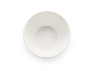 Clean bowl on white background