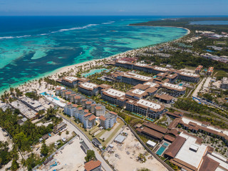 Fototapeta premium Empty beach Punta Cana Dominican Republic