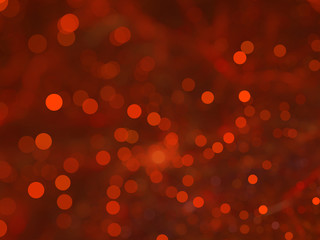 Abstract Digital Illustration - Cloud of Red Pixels, Soft Random Square Patterns, Artistic modern subtle design. Clusters of square pixels arranged randomly in space, computer digital artwork.