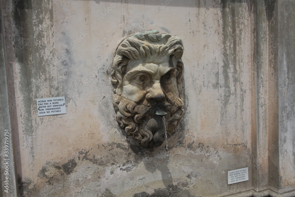 Wall mural base of Fontana della Pigna
