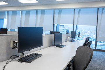 Empty company office in time of coronavirus quarantine