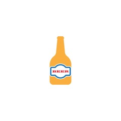Bottle and beer glass logo