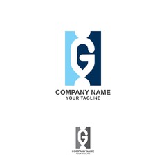 Letter G logo icon flat and vector design template.