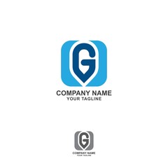 Letter G logo icon flat and vector design template.