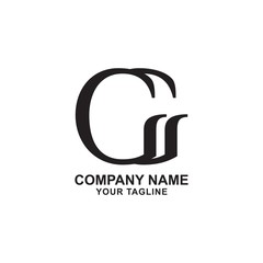 Letter G logo icon flat and vector design template.