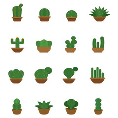 Set of cactus icons