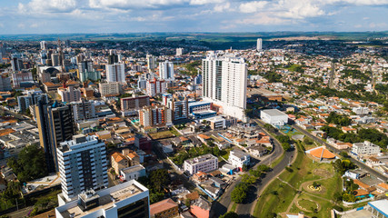 Ponta Grossa - PR. Aerial view of Ponta Grossa city - Paraná - Brazil - obrazy, fototapety, plakaty