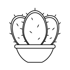 Cactus icon in a pot plant