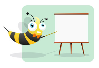 Honey bee teacher. Vector illustration