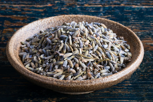 Dried Lavender in a Bowl