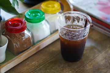 glass of coffee with ice