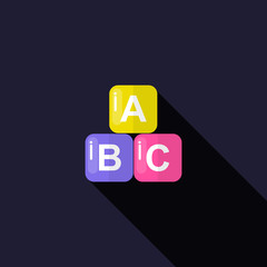 alphabet blocks vector icon
