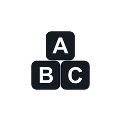 alphabet blocks vector icon