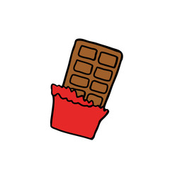 chocolate bar doodle icon