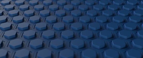 Fototapeta premium Science and technology Royal Navy Blue Hexagonal Tiles Abstract Background