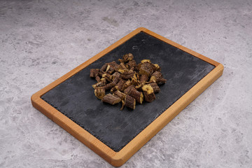 Liquorice roots stack stock photo