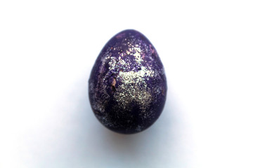 Multicolored easter egg isolated on white background