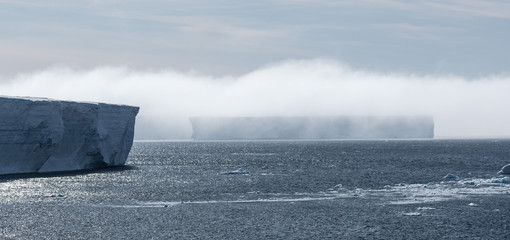 Sea fog andTabular Icebergs in the Weddell Sea © Janelle