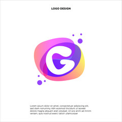 Colorful G logo vector, Letter G logo designs template, design concept, logo, logotype element for template