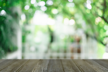 Empty wooden table and window room interior decoration background, product montage display,can be used for display or montage your products.Mock up for display of product.