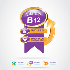 Kids Omega and Vitamin Calcium Vector Concept