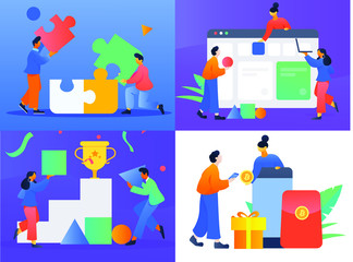 set of infographic elements vector illustration