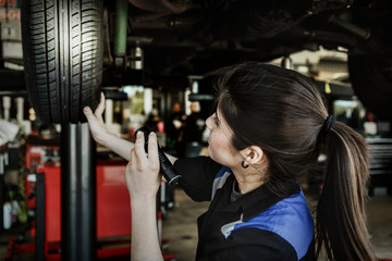 Checking the tires