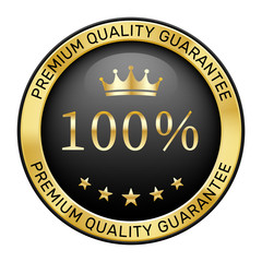 100% premium quality crown 5 stars gold metallic badge