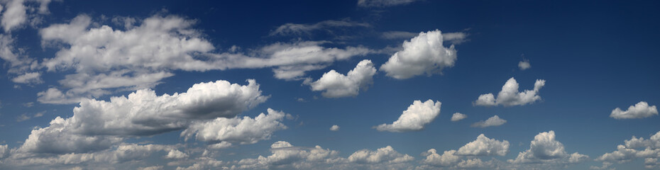 Blue sky with white clouds, natural backgrounds, panoramic sky	