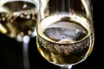 Fotobehang Two glasses of sparkling wine © Rawpixel.com