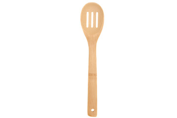 Wooden spoon isolated on a white background with clipping path