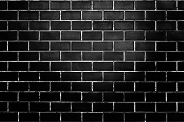 Cercles muraux Mur de briques Mur de briques noires