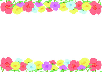 ポーチュラカの花フレーム3