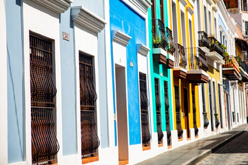 Colorful building along road