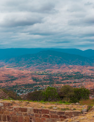 Fullshot view of monte Alban ruins