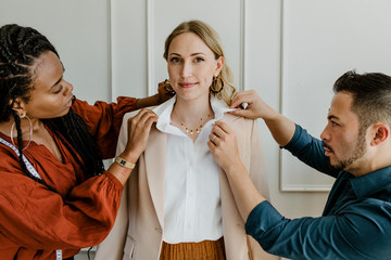 Clothes fit on a model