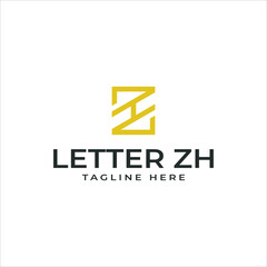 Design a logo template for your business, Modern and Clean, Letter ZH logo vector inspiration
