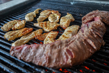 delicious bbq of a huge tenderloin, and chicken breasts on the chuckle BBQ