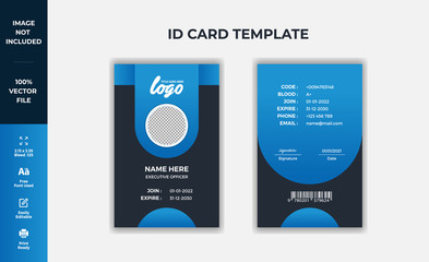 Creative Modern Id Card Template with premium vector identity card design