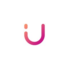 vector logo with the shape of the letter "U" modern, unique, and clean, technology, brand, company