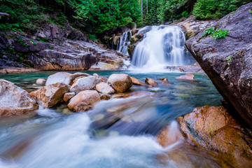 Low falls in Golden Ears Provincial Park, BC, Canada