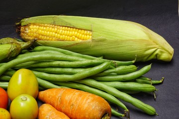 corn and vegetables