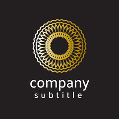 ornament logo gold and silver