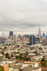 Fototapeta na wymiar View of San Francisco from Twin Peaks